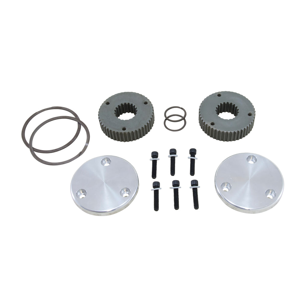 Yukon-Gear-Hardcore-Drive-Flange-Kit-For-Dana-44--19-Spline-Outer-Stubs.-Non-Engraved-Caps