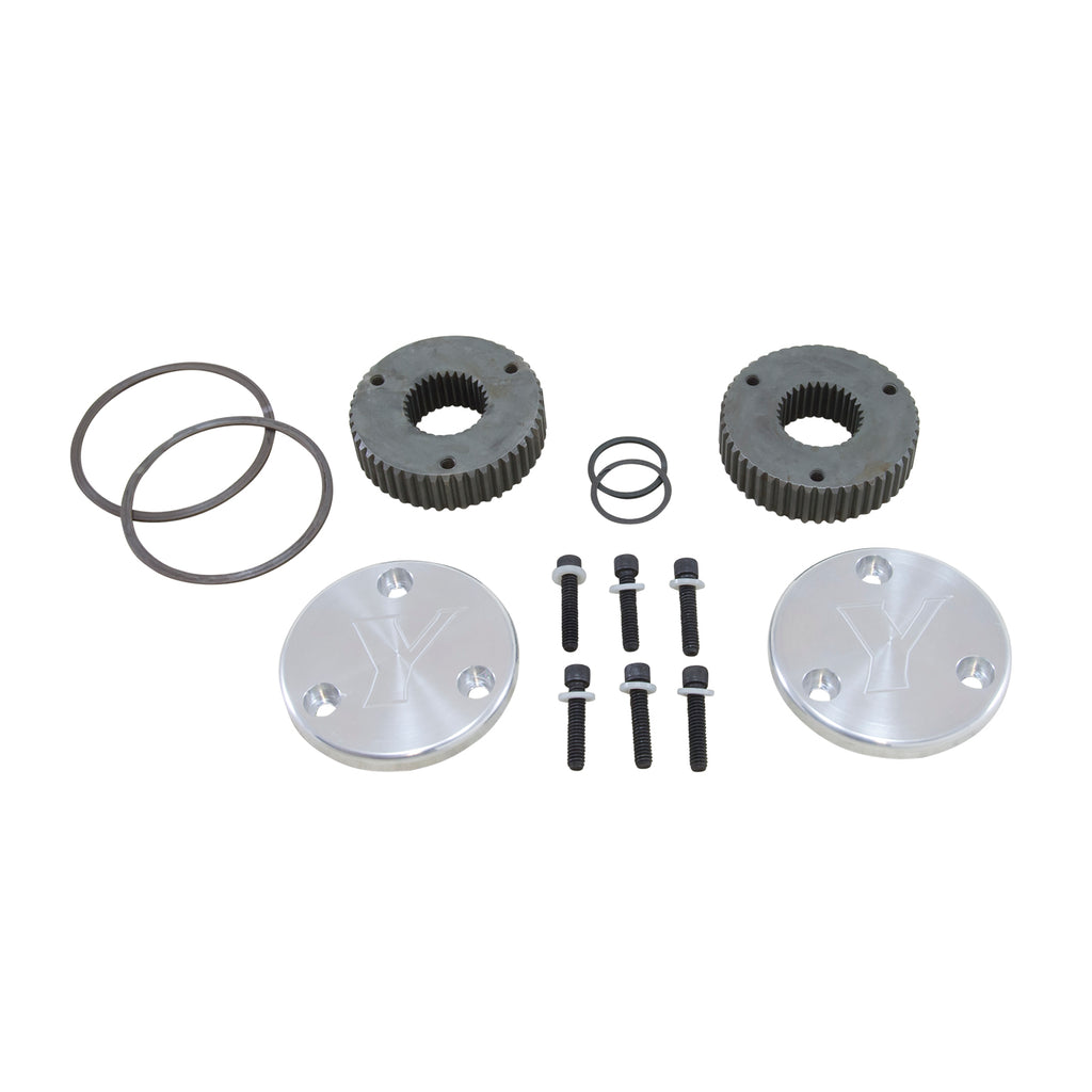 Yukon-Gear-Hardcore-Drive-Flange-Kit-For-Dana-44--30-Spline-Outer-Stubs.-Yukon-Engraved-Caps