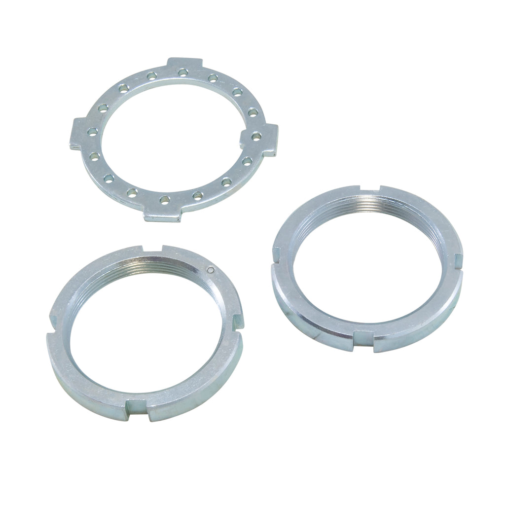 Yukon-Gear-Replacement-Spindle-Nut-Kit-For-Dana-50-And-60-WTwo-4-Slot-Type-Nuts--Washer