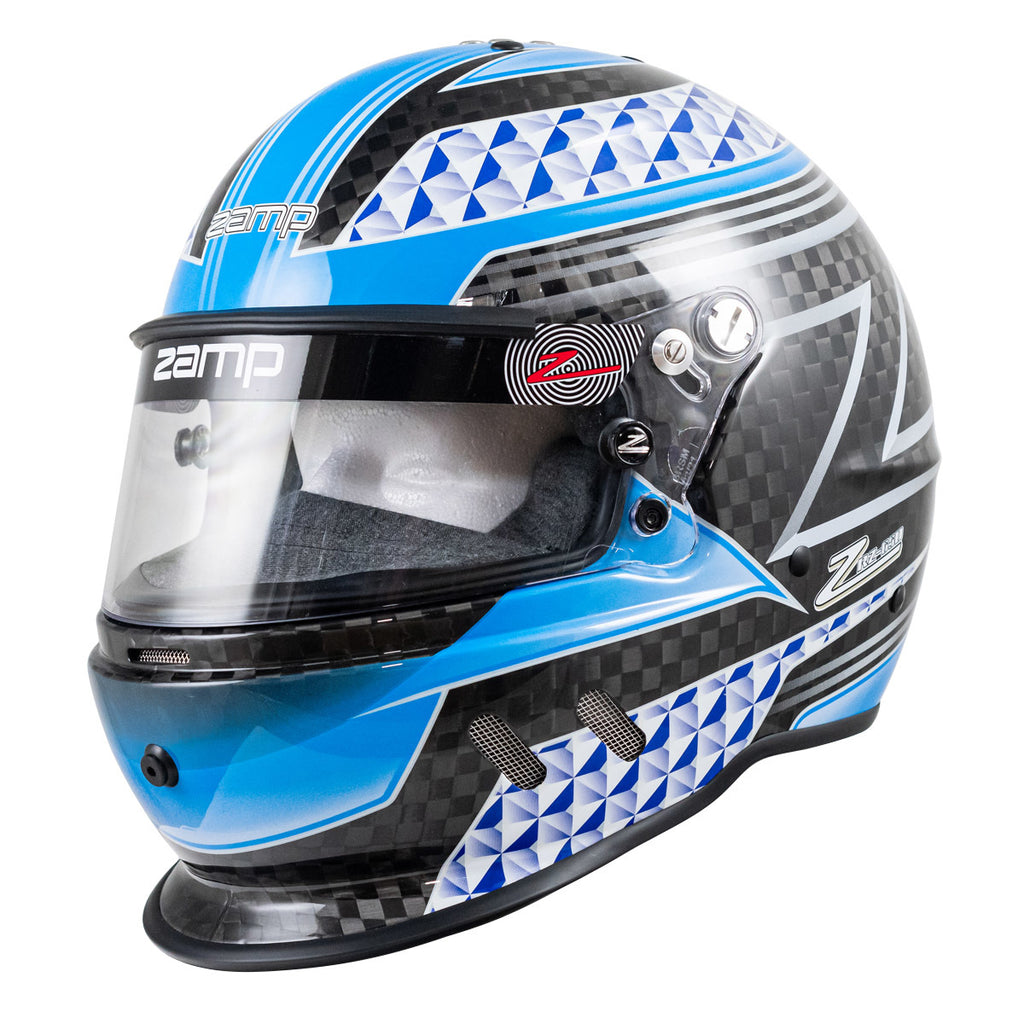 ZAMP H775C04L Helmet RZ-65D Carbon L Flo Blu/Gry SA2020