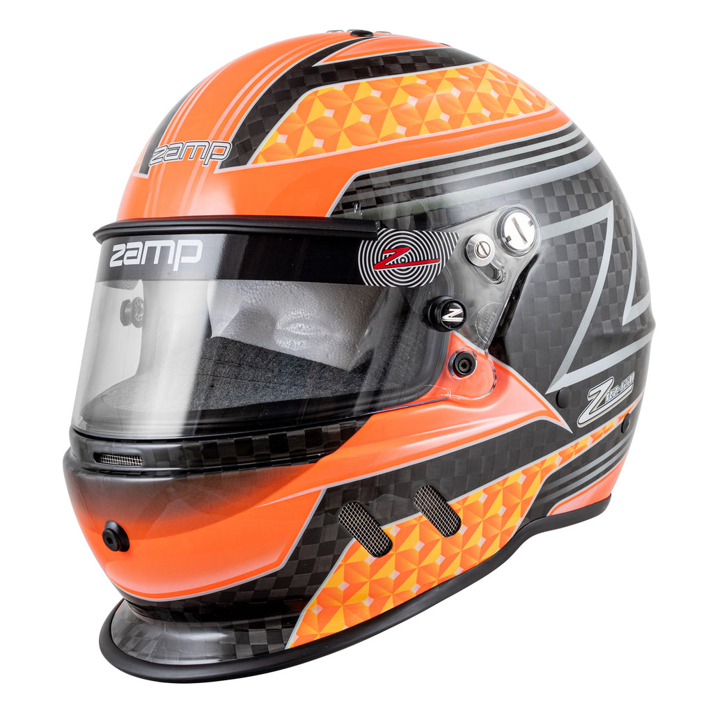 ZAMP H775C30L Helmet RZ-65D Carbon L Flo Org/Yel SA2020