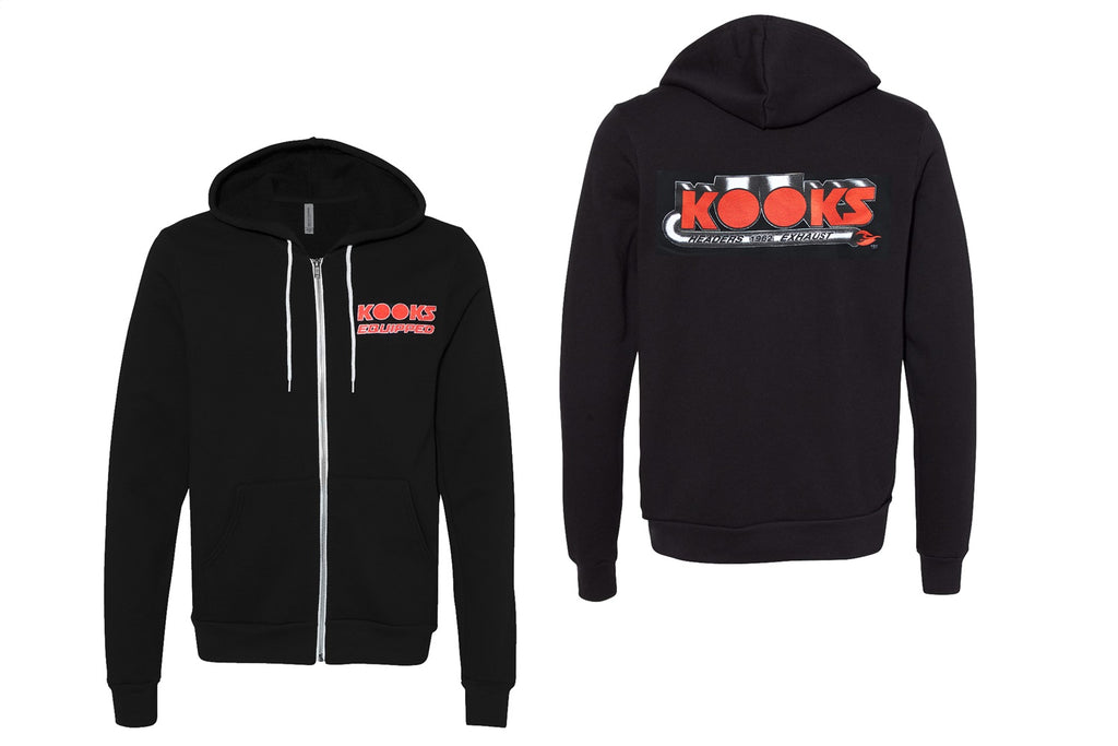Kooks Custom Headers HS-100607-01 Kooks Logo Zip Up Hoodie Black-Medium