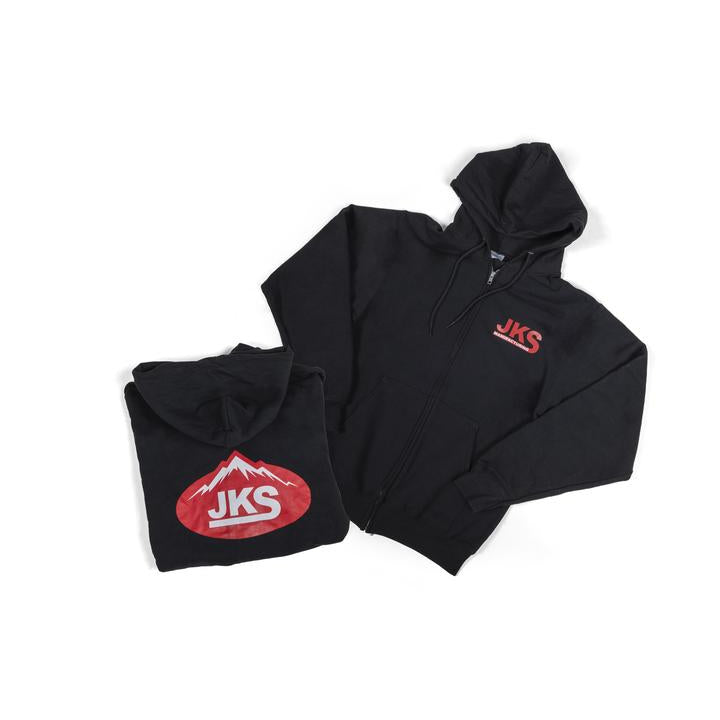 Zippered-Black-Hoodie---Medium