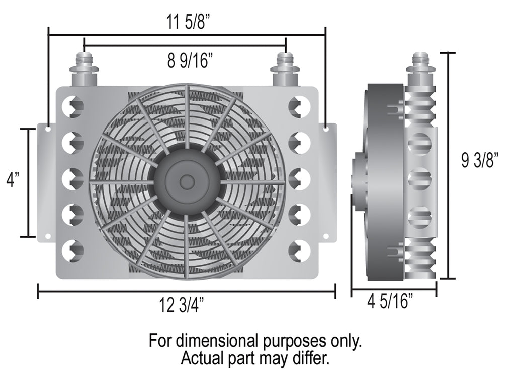 15-Row-Atomic-Cool-Plate--Fin-Remote-Engine-Oil-Cooler-Kit,--8An