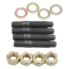 Load image into Gallery viewer, Carburetor-Mounting-Studs-Bullet-Nosed-Black-Oxide-Gold-Iridite-WashersNuts-Set-Of-4