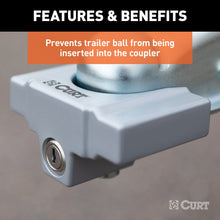 Load image into Gallery viewer, CURT 23079 Trailer Coupler Lock; Fits Most 2in.; 1-7/8in. Couplers (Grey Aluminum) - Truck Part Superstore