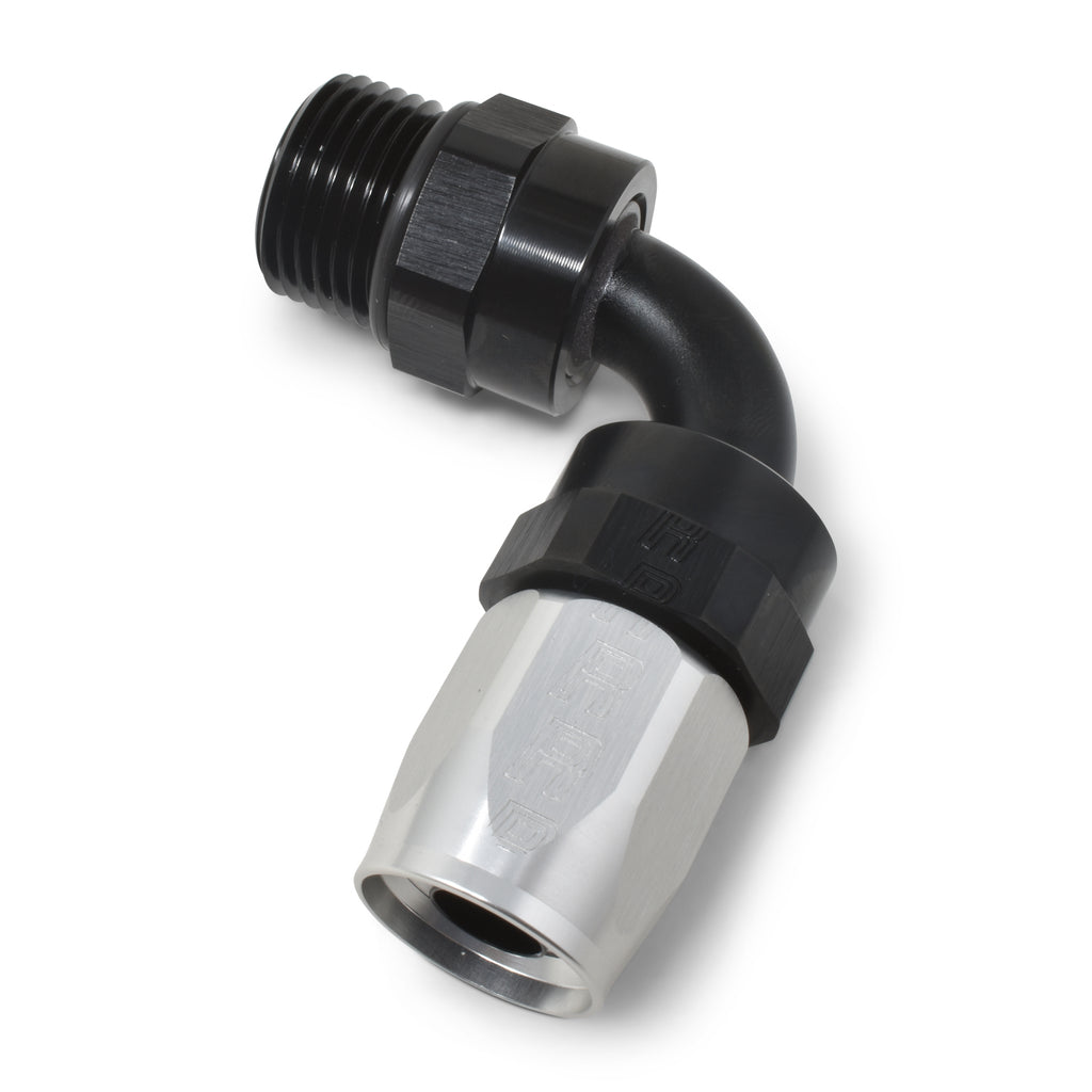 Performance-Hose-End-8-Hose-To-8-Radius-Inlet-Port-90-Deg-BlkClr