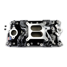 Load image into Gallery viewer, Performer-Rpm-Small-Block-Chevy-Air-Gap-Intake-Manifold,-Black-Plasma-Finish