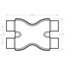 Load image into Gallery viewer, MagnaFlow Exhaust Products 10791 Exhaust X-Pipe - 2.50in.