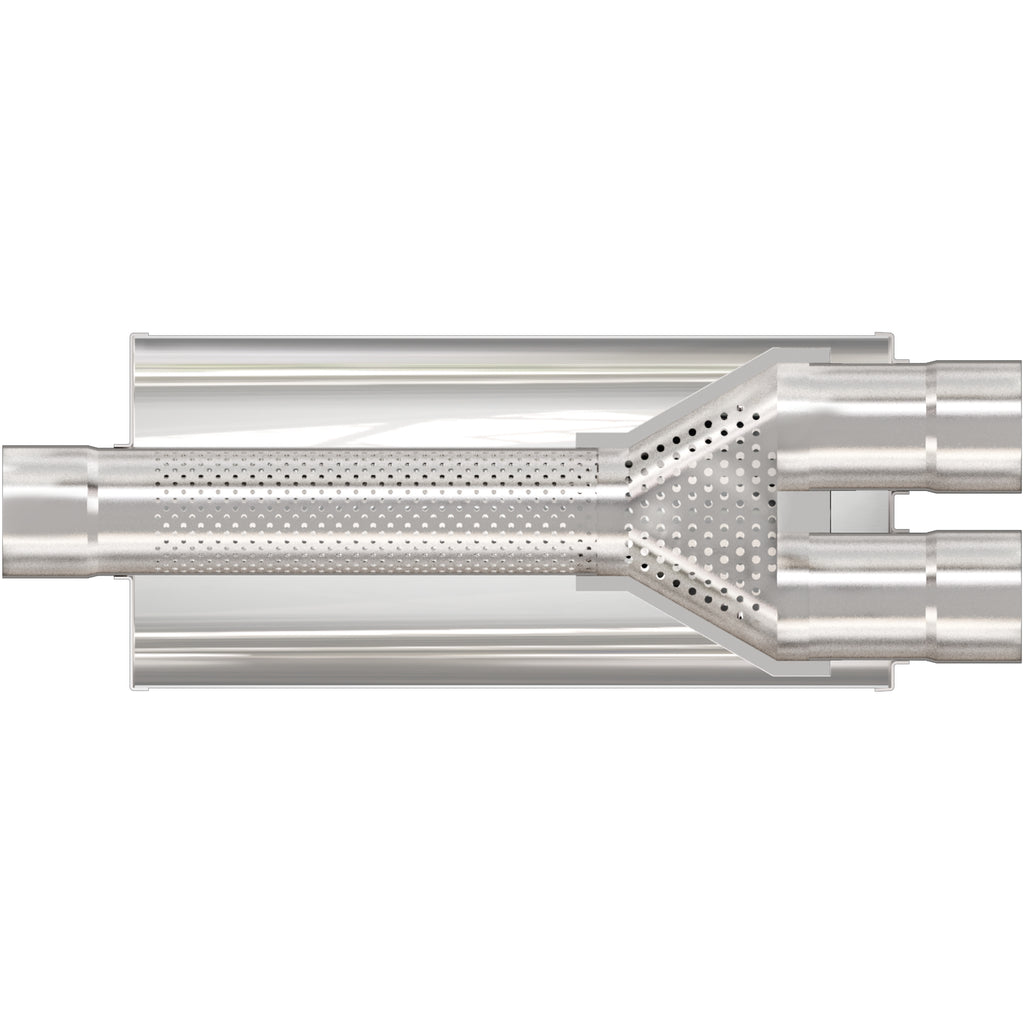 MagnaFlow Exhaust Products 12763 Straight-Through Performance Muffler; 3/2.5in. Center/Dual; 7x24x7 Body