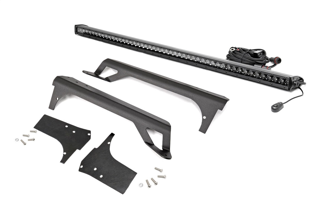 Rough Country 70588BL LED Light Bar Windshield Mounting Brackets for Select Jeep TJ, Jeep Wrangler