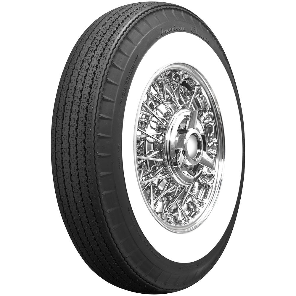 Coker 700301 750R14 AMERICAN CLASSIC 2 1/4"WW for Select Buick Special, Chevrolet Biscayne, Chevrolet Chevelle, Dodge 330, Dodge 440, Dodge C500, Dodge Coronet, Dodge D500, Dodge Dart, Dodge PC500, Dodge PD500, Dodge S500, Edsel Ranger, Ford 300, Ford