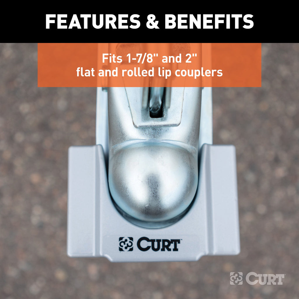 CURT 23086 Hitch/Coupler Lock Set (2in. Receiver; 1/2in. to 2-1/2in. Latch; 1-7/8in./2in. L - Truck Part Superstore