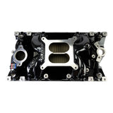 Edelbrock 7516-BP  Rpm Air-Gap Manifold For Small-Block Chevy Vortec, Black Plasma Finish