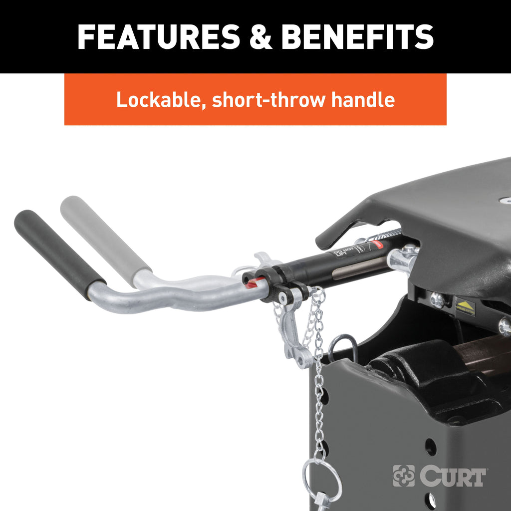 CURT 16687 Q20 Sliding 5th Wheel Hitch; 20K; Select Ram 2500; 3500; 6.5ft. Bed Puck System - Truck Part Superstore