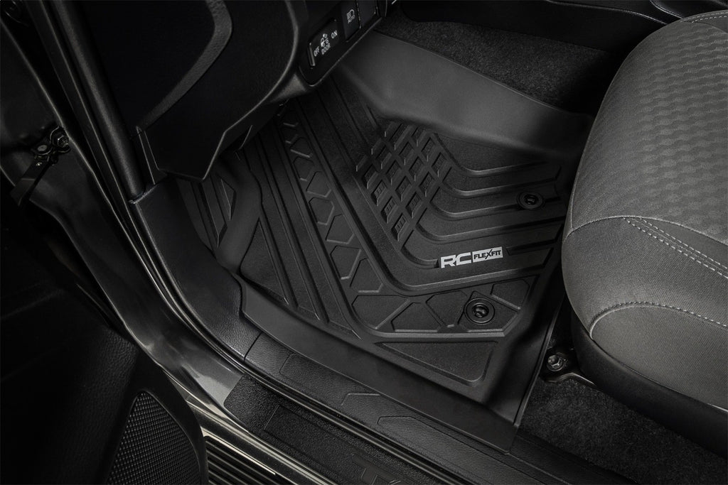 Rough Country FF-71216 Flex-Fit Floor Mats for Select Toyota Tacoma
