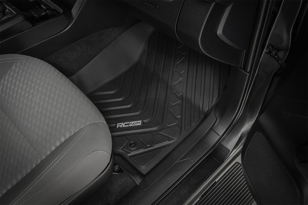 Rough Country FF-71216 Flex-Fit Floor Mats for Select Toyota Tacoma