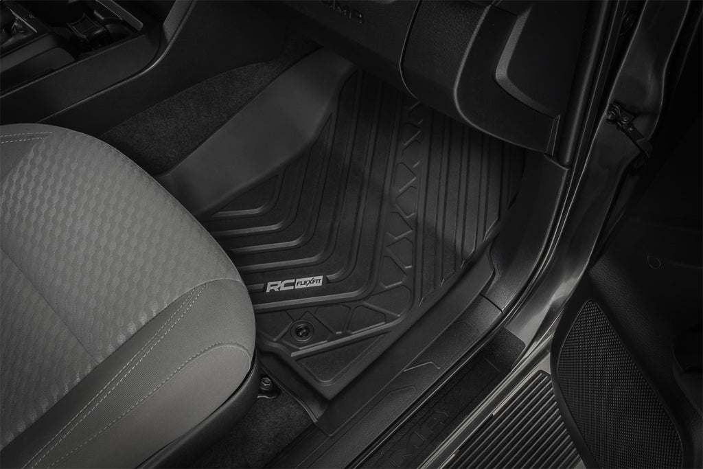 Rough Country FF-7121 Flex-Fit Floor Mats for Select Toyota Tacoma