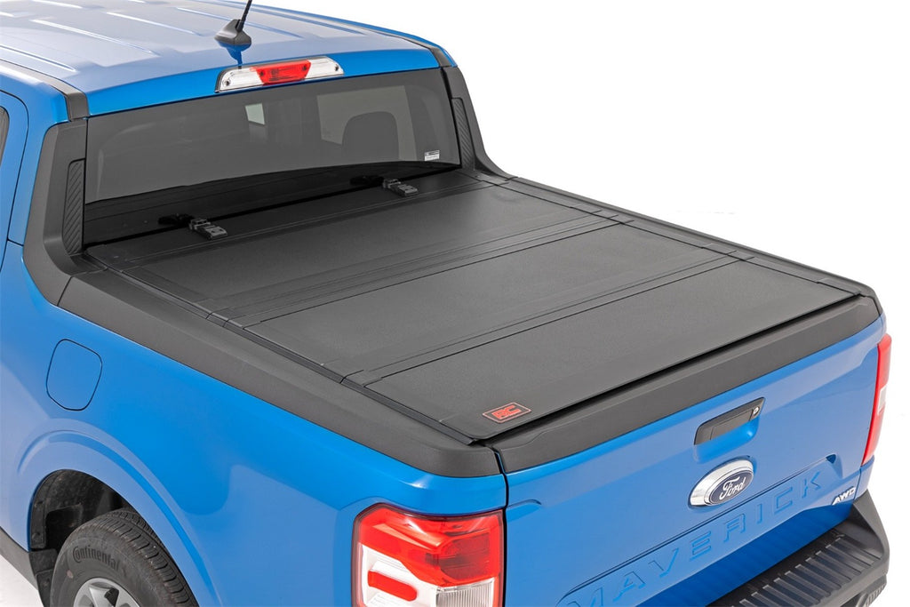 Rough Country 49254500 Hard Tri-Fold Tonneau Bed Cover for Select Ford Maverick