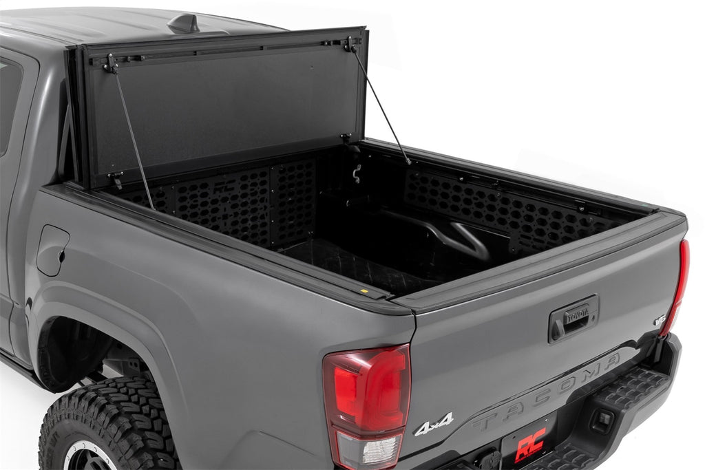 Rough Country 49415500 Hard Tri-Fold Tonneau Bed Cover for Select Toyota Tacoma