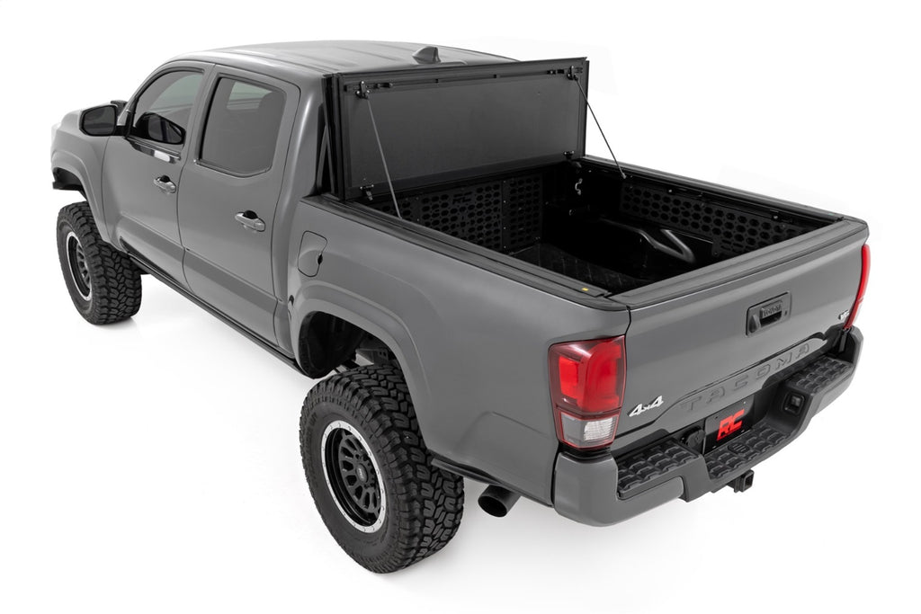 Rough Country 49420500 Hard Tri-Fold Tonneau Bed Cover for Select Toyota Tacoma