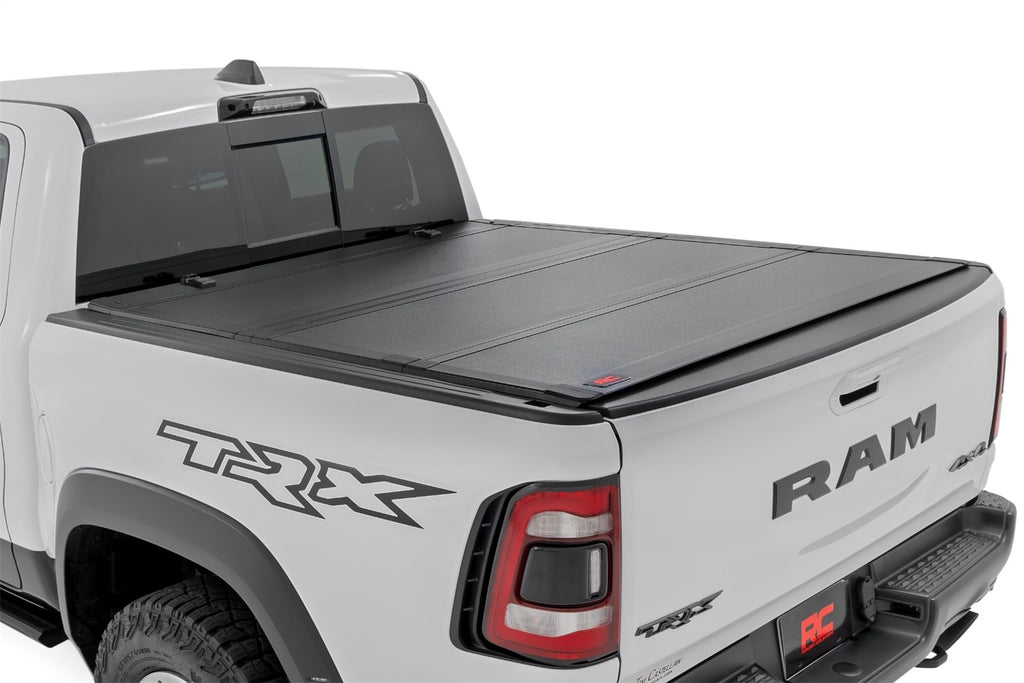 Rough Country 49320650 Hard Tri-Fold Tonneau Bed Cover for Select Ram