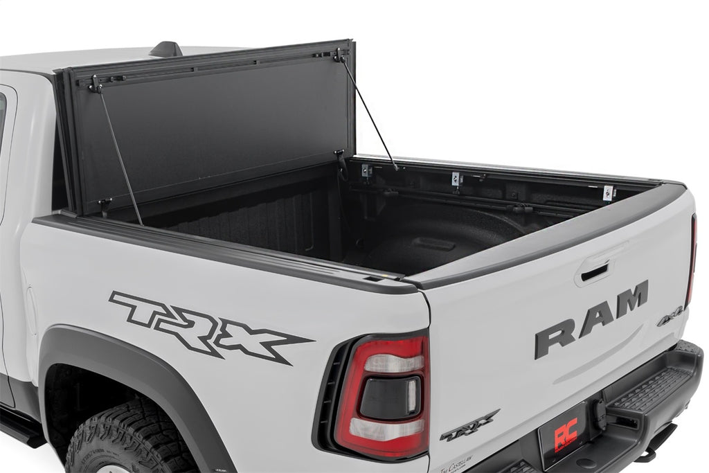 Rough Country 49320550 Hard Tri-Fold Tonneau Bed Cover for Select Ram