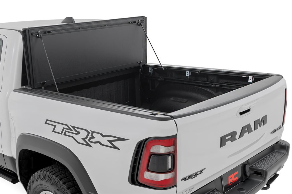 Rough Country 49514551 Hard Tri-Fold Tonneau Bed Cover for Select Toyota Tundra