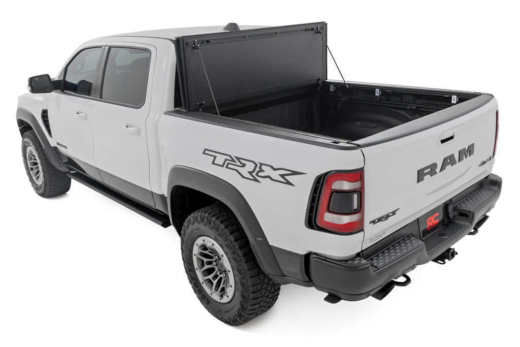 Rough Country 49320550 Hard Tri-Fold Tonneau Bed Cover for Select Ram