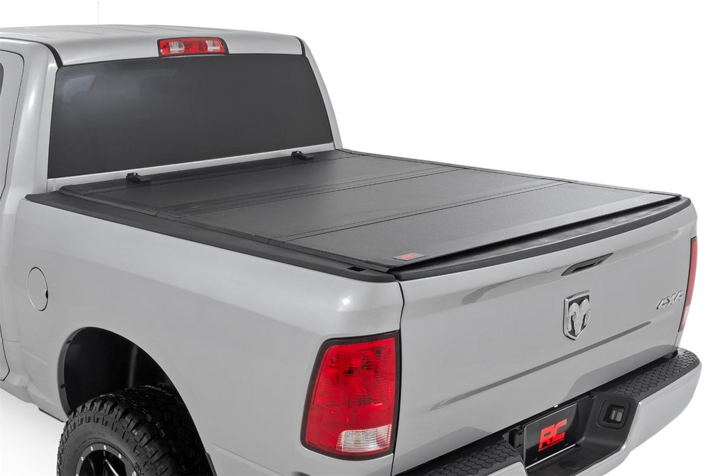 Rough Country 49318650 Hard Tri-Fold Tonneau Bed Cover for Select Dodge Ram 1500, Dodge Ram 2500, Ram 1500, Ram Classic, Ram