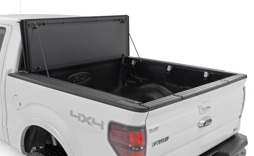 Rough Country 49214550 Hard Tri-Fold Tonneau Bed Cover for Select Ford F-150