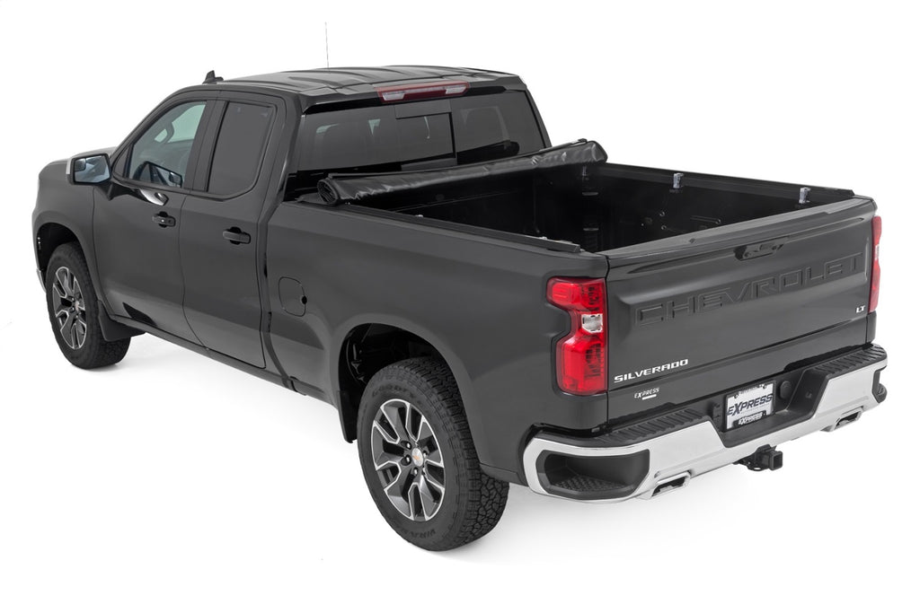 Rough Country 42308650 Soft Roll-Up Bed Cover for Select Chevrolet Silverado 1500, Chevrolet Silverado LTD, GMC Sierra 1500, GMC Sierra Limited