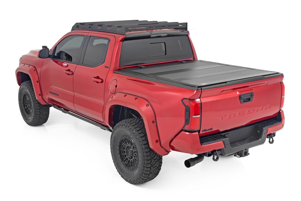 Rough Country 49415551 Hard Tri-Fold Tonneau Bed Cover for Select Toyota Tacoma