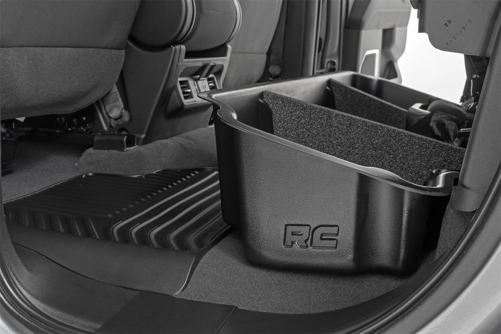 Rough Country RC09061 Under Seat Storage Compartment for Select Chevrolet Silverado 1500, Chevrolet Silverado HD, Chevrolet Silverado HD, GMC Sierra 1500, GMC Sierra HD, GMC Sierra HD