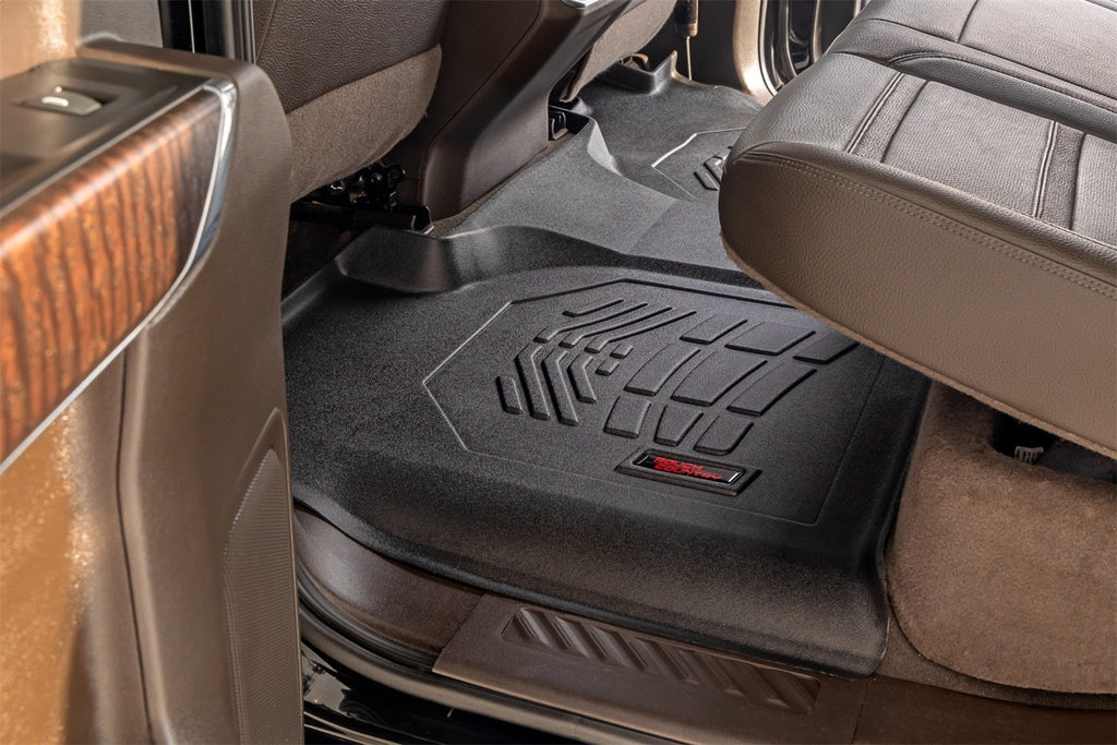 Rough Country SM21613 Sure-Fit Floor Mats for Select Chevrolet Silverado 1500, Chevrolet Silverado LTD, Chevrolet Silverado HD, Chevrolet Silverado HD, GMC Sierra 1500, GMC Sierra Limited, GMC Sierra HD, GMC Sierra HD