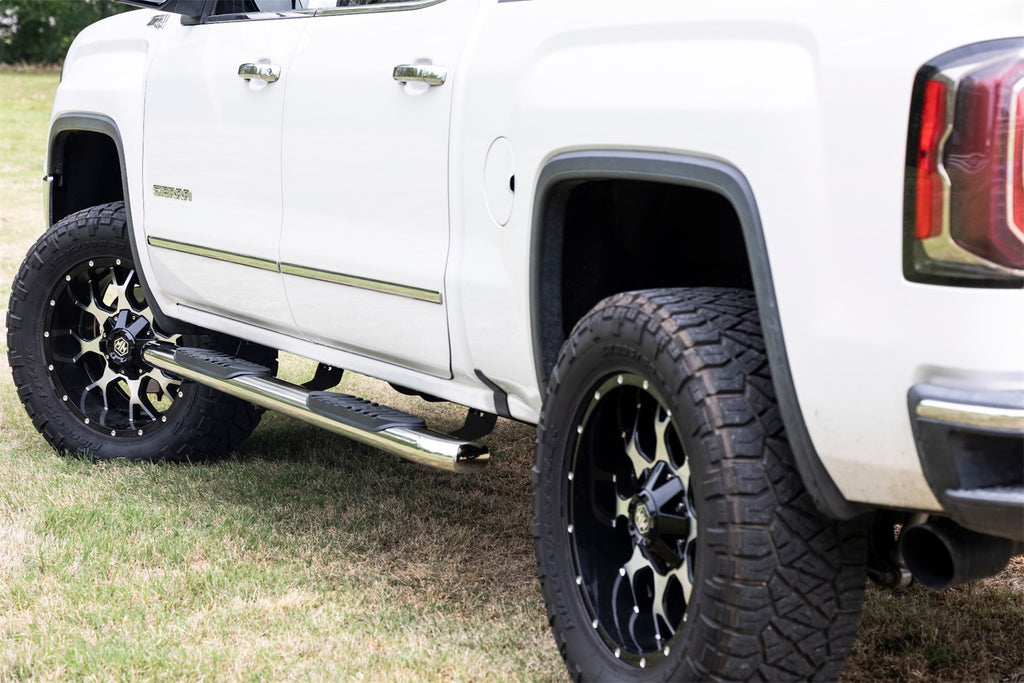 Rough Country 21001S Oval Nerf Step Bar for Select Chevrolet Silverado HD, Chevrolet Silverado HD, GMC Sierra 1500, GMC Sierra HD, GMC Sierra HD