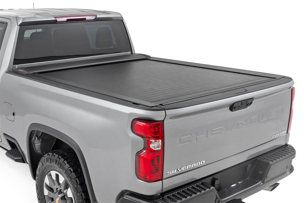 Rough Country 46110690 Retractable Bed Cover for Select Chevrolet Silverado HD, Chevrolet Silverado HD, GMC Sierra HD, GMC Sierra HD