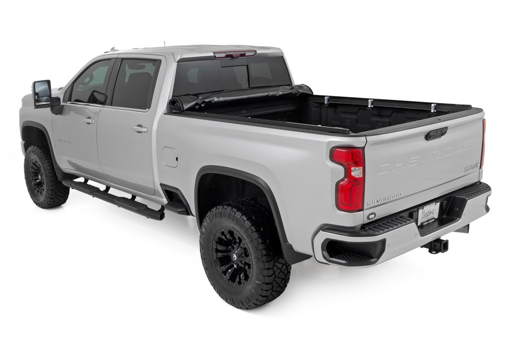 Rough Country 42120690 Soft Roll-Up Bed Cover for Select Chevrolet Silverado HD, Chevrolet Silverado HD, GMC Sierra HD, GMC Sierra HD