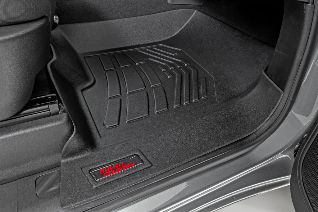Rough Country SM2161 Heavy Duty Floor Mats for Select Chevrolet Silverado 1500, Chevrolet Silverado HD, Chevrolet Silverado HD, GMC Sierra 1500, GMC Sierra HD, GMC Sierra HD