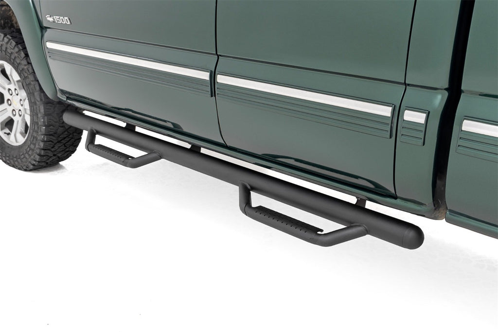 Rough Country RCC9989QCB Nerf Steps for Select Chevrolet Silverado 1500, Chevrolet Silverado Classic, Chevrolet Silverado 2500, Chevrolet Silverado HD, GMC Sierra 1500, GMC Sierra Classic, GMC Sierra 2500, GMC Sierra HD