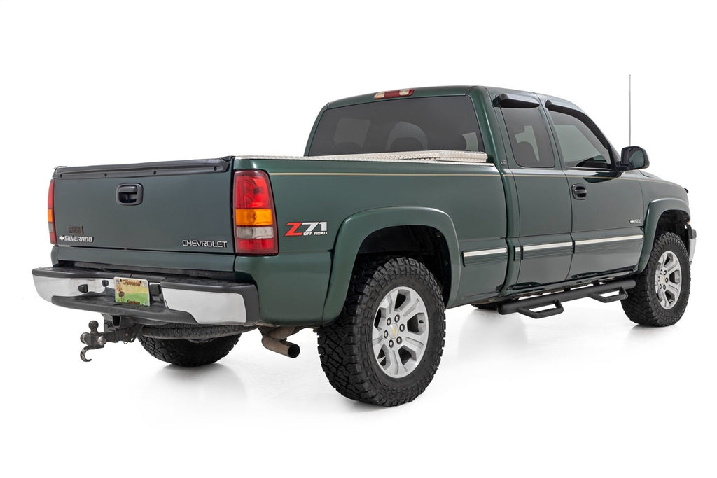 Rough Country RCC9989QCB Nerf Steps for Select Chevrolet Silverado 1500, Chevrolet Silverado Classic, Chevrolet Silverado 2500, Chevrolet Silverado HD, GMC Sierra 1500, GMC Sierra Classic, GMC Sierra 2500, GMC Sierra HD
