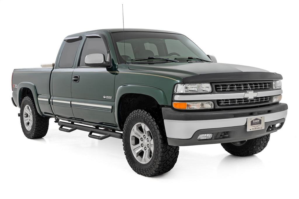 Rough Country RCC9989QCB Nerf Steps for Select Chevrolet Silverado 1500, Chevrolet Silverado Classic, Chevrolet Silverado 2500, Chevrolet Silverado HD, GMC Sierra 1500, GMC Sierra Classic, GMC Sierra 2500, GMC Sierra HD