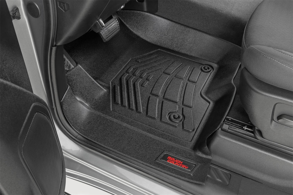 Rough Country SM21612 Sure-Fit Floor Mats for Select Chevrolet Silverado 1500, Chevrolet Silverado HD, Chevrolet Silverado HD, GMC Sierra 1500, GMC Sierra HD, GMC Sierra HD