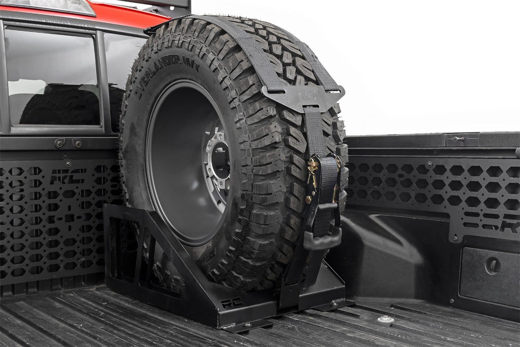 Rough Country 99073 Spare Tire Carrier for Select Chevrolet Colorado, Chevrolet Silverado 1500, Chevrolet Silverado HD, Ford F-150, Ford F-150 Lightning, Ford F-250 Super Duty, Ford F-350 Super Duty, Ford Maverick, Ford Ranger, GMC Canyon, GMC Sierra