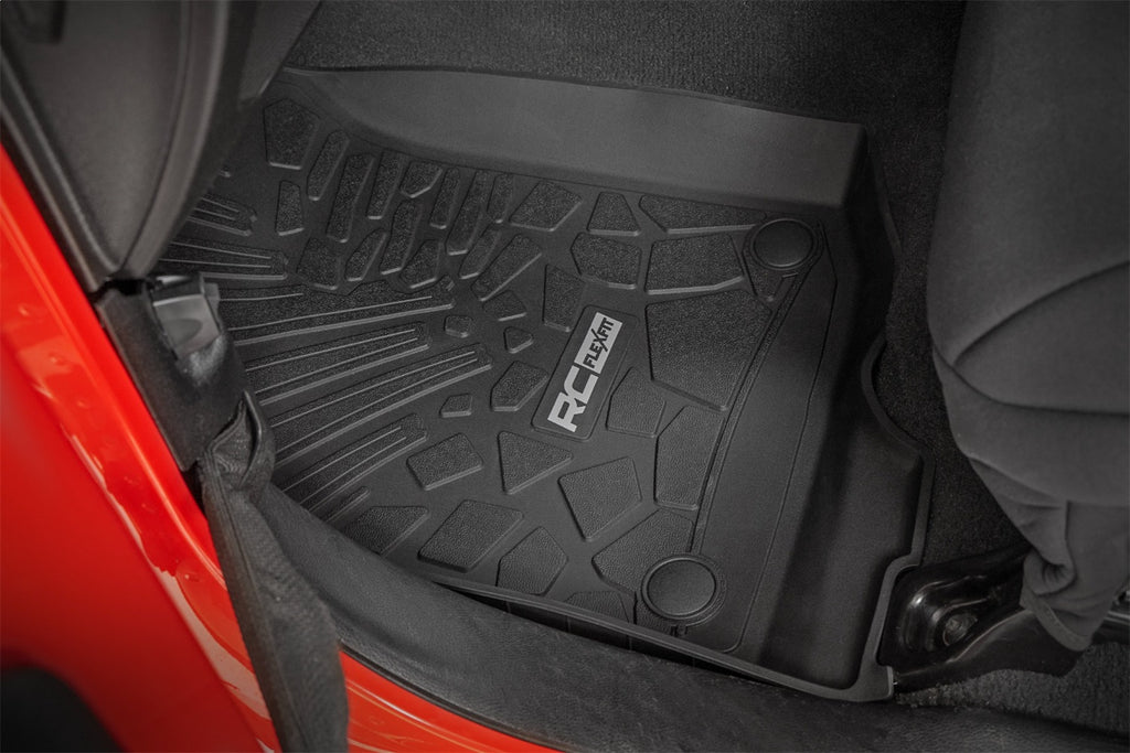Rough Country FF-61501 Flex-Fit Floor Mats for Select Jeep Gladiator