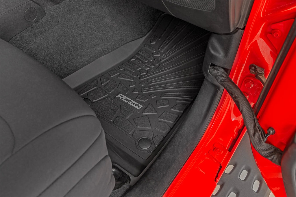 Rough Country FF-61501 Flex-Fit Floor Mats for Select Jeep Gladiator