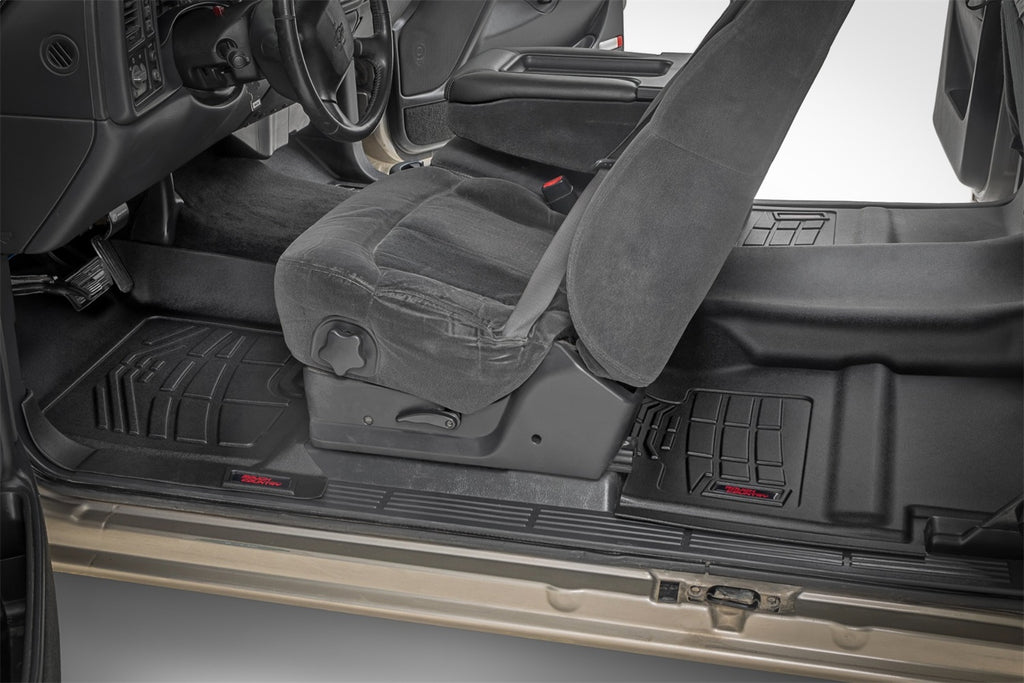 Rough Country SM29912A Sure-Fit Floor Mats for Select Chevrolet Silverado 1500, Chevrolet Silverado Classic, Chevrolet Silverado HD, GMC Sierra 1500, GMC Sierra Classic, GMC Sierra HD