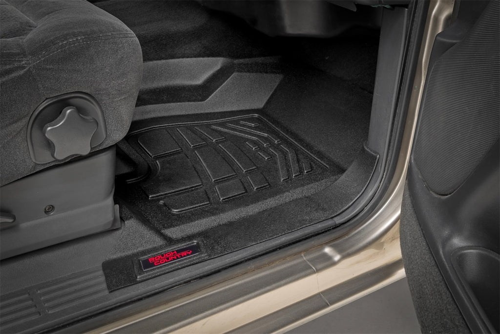 Rough Country SM29912A Sure-Fit Floor Mats for Select Chevrolet Silverado 1500, Chevrolet Silverado Classic, Chevrolet Silverado HD, GMC Sierra 1500, GMC Sierra Classic, GMC Sierra HD