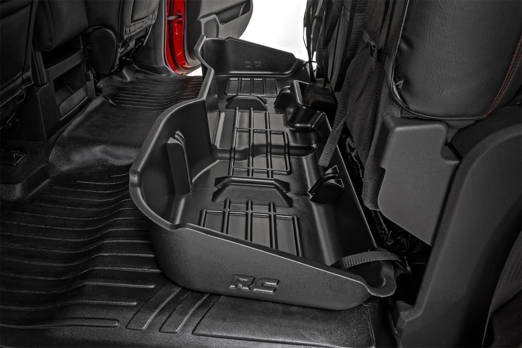Rough Country RC09031A Under Seat Storage Compartment for Select Chevrolet Silverado 1500, Chevrolet Silverado HD, Chevrolet Silverado HD, GMC Sierra 1500, GMC Sierra HD, GMC Sierra HD