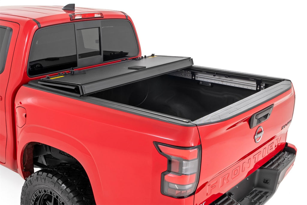Rough Country 49520501 Hard Tri-Fold Tonneau Bed Cover for Select Nissan Frontier